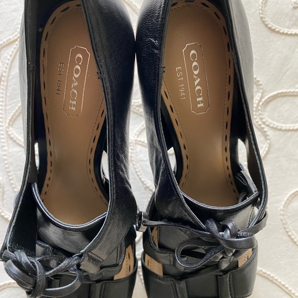 Coach Black Leather Platform Pump - Picture 6 of 8